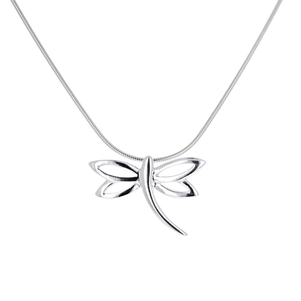 NOVICA Sterling Silver Dragonfly Pendant Necklace - .925 Silver 'White Dragonfly' Pendant With Rope Chain (20.5 Inch)