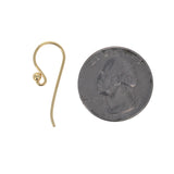 Gold Vermeil Earwire with 2.5mm Ball