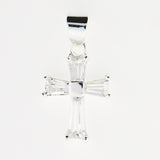 Small CZ Sterling Cross Pendant