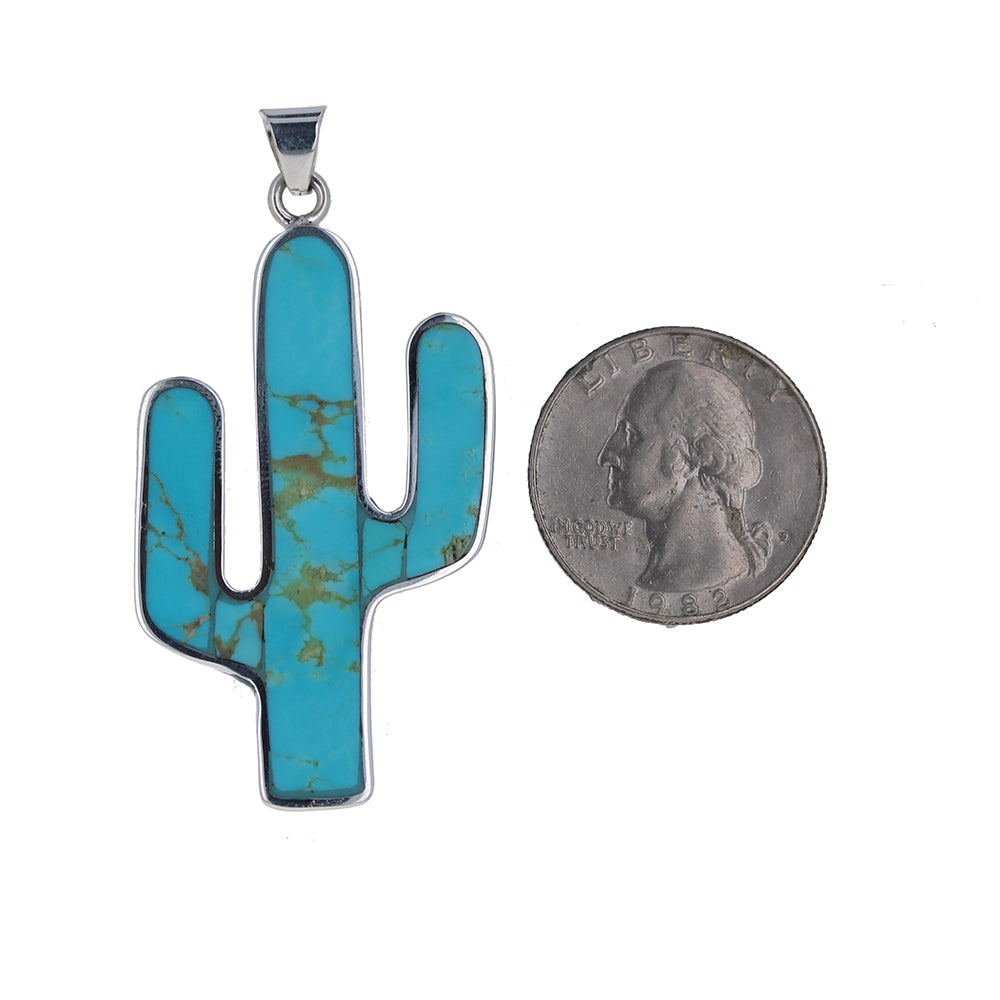 turquoise succulents Turquoise Cactus Pendant – Mayas Gems