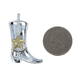 Gold Star Boot Pendant