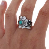 Floral Turquoise Ring