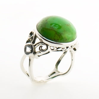 Modern Lime Turquoise Ring