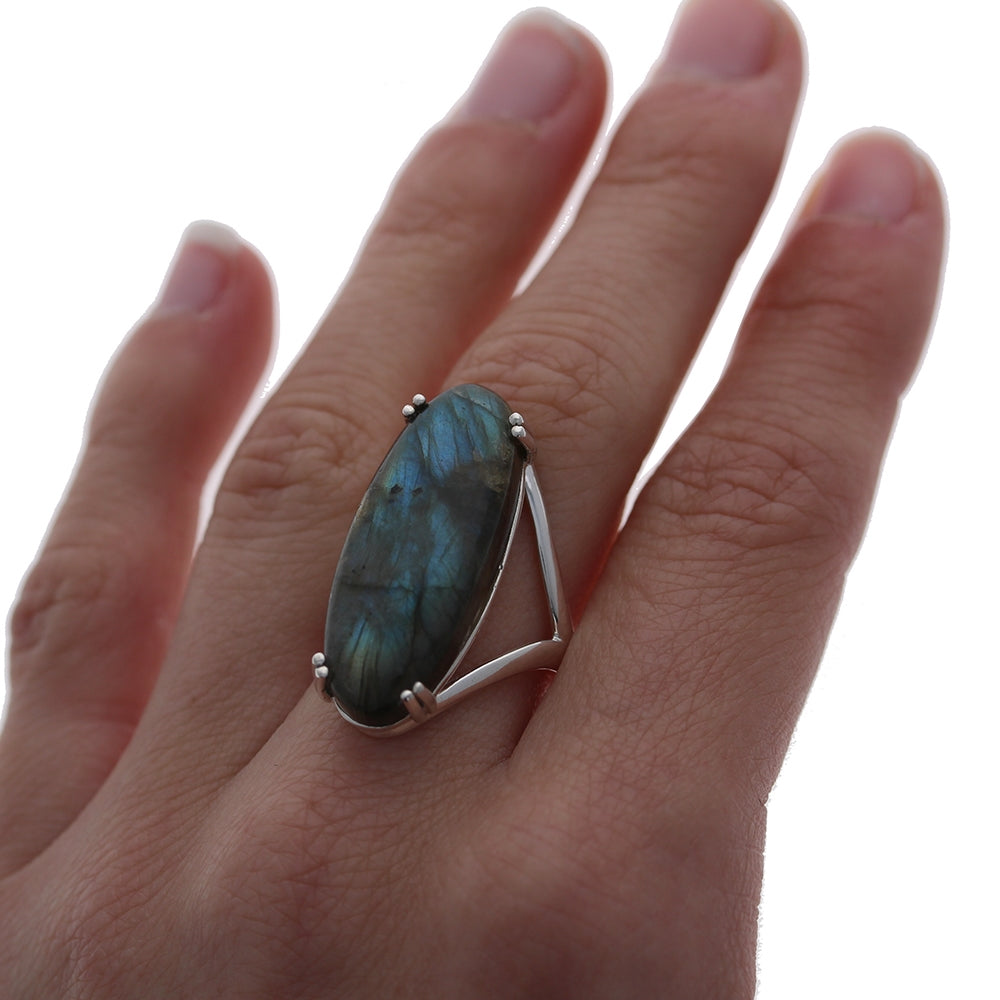 Red deals labradorite ring