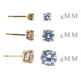 Gold Vermeil CZ Studs