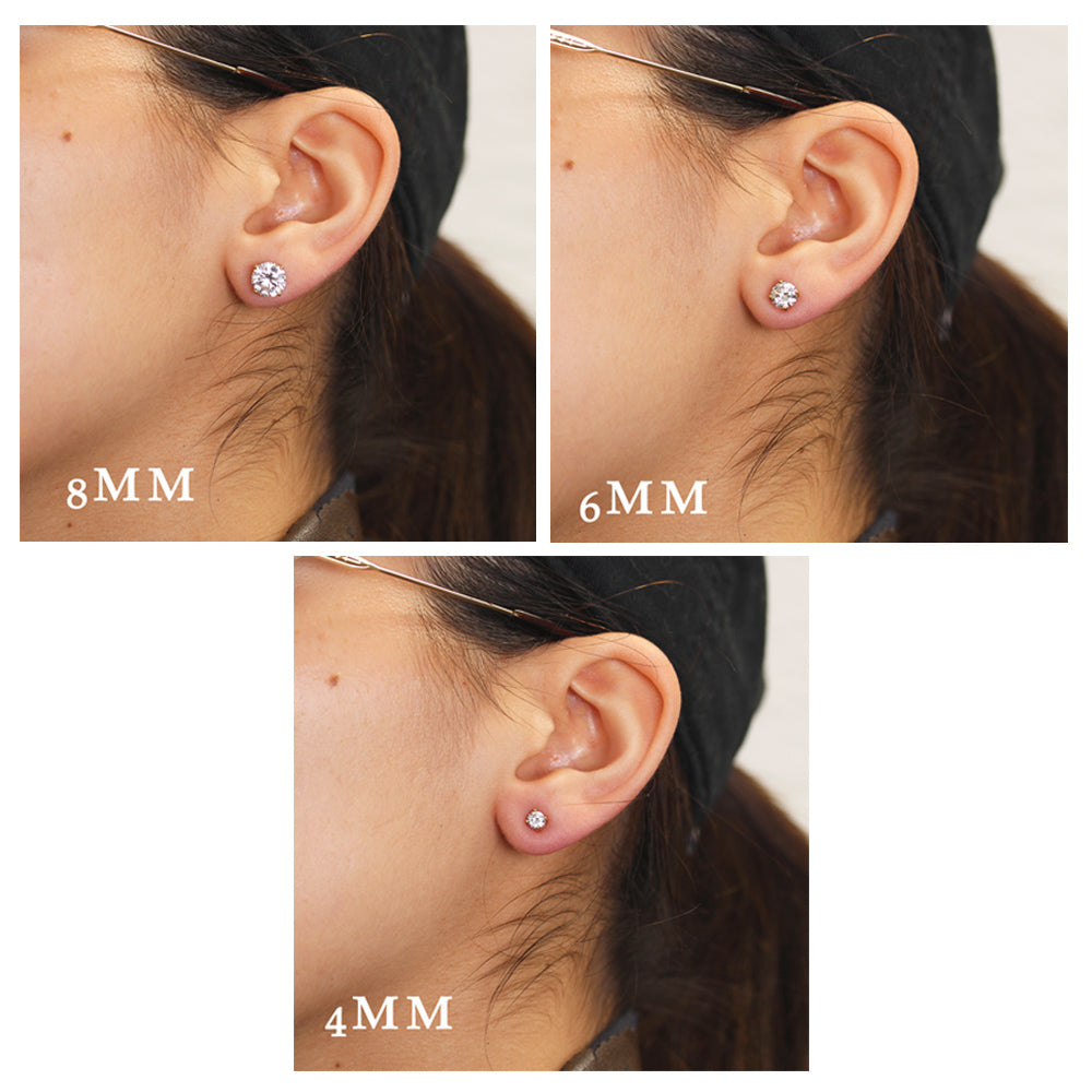 Gold Vermeil CZ Studs