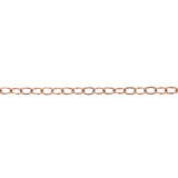 4mm Rose Gold Plated Oval Link Chain