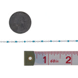 Turquoise Bead Cable Chain