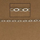 2.5mm x 4mm Flat Oval Cable Chain
