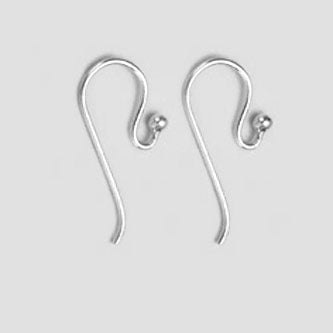 Sterling Silver Fancy Earring Wire Hooks for Crystals (Sold per