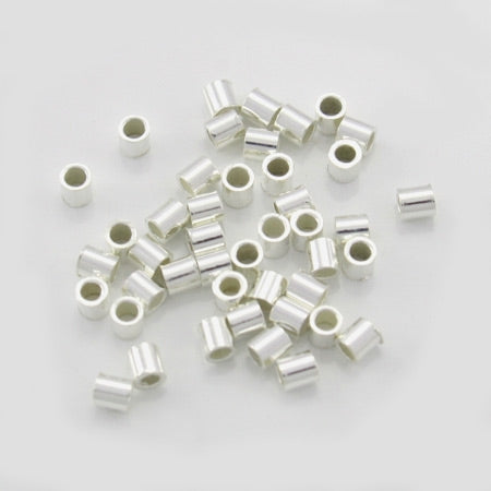 Sterling SIlver 2X2 Crimp Beads