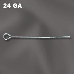 1" 24 gauge Sterling Silver Eye Pins