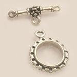 Sterling Silver Cut Out Toggle 17mm