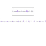 Silver Purple Bead Cable Chain
