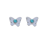 Turquoise Butterfly Studs