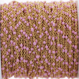 14kt GF Pink Bead Cable Chain