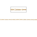 14kt GF 2.1mm Figaro Chain
