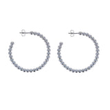 Beaded Post Hoops