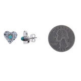 Turquoise Heart Studs