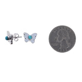 Turquoise Butterfly Studs