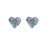 Turquoise Heart Studs