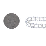 Sterling Double Oval Link Charm Bracelet 6mm