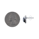 White Heart Stud Earrings