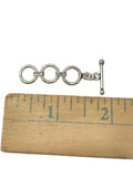 Sterling Silver Small Tripple Circle Toggle