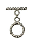 Sterling Silver Braided Circle Toggle