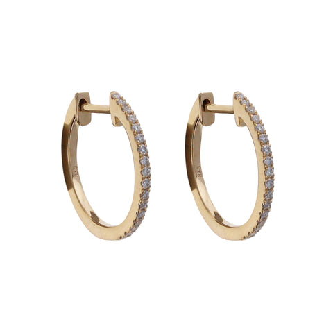 Genuine 14kt Diamond Huggies