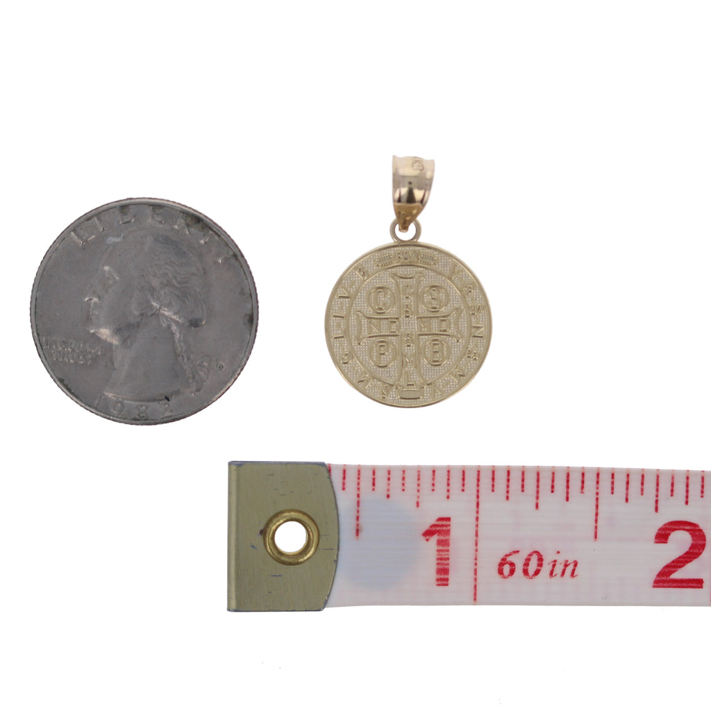 14kt St Benedict Medallion 18mm