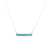 Slim Turquoise Bar Necklace