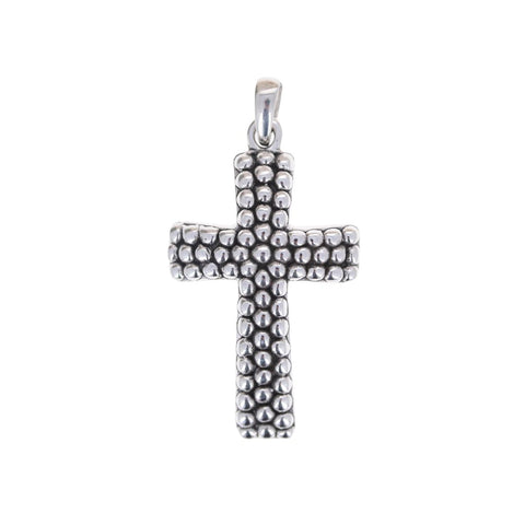 Puffed Beaded Cross Pendant