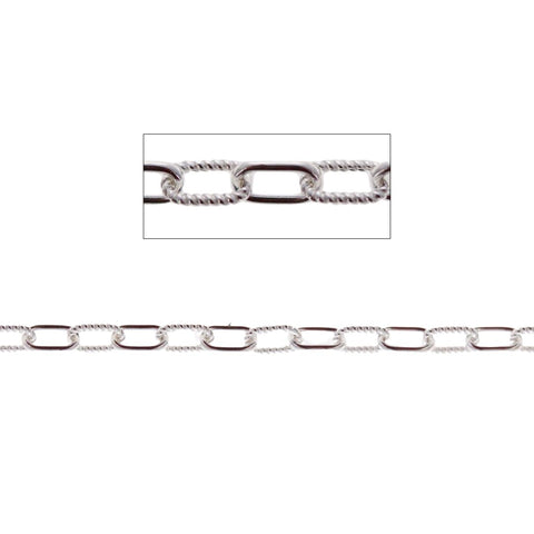 Rectangle Plain & Twist Link Chain