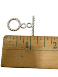 Sterling Silver Braided Circle Toggle