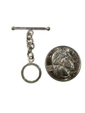 Sterling Silver Smooth Bright Circle Toggle