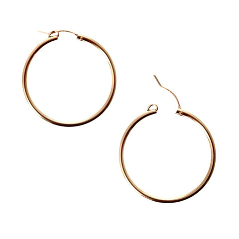 19mm Euro Gold Hoops