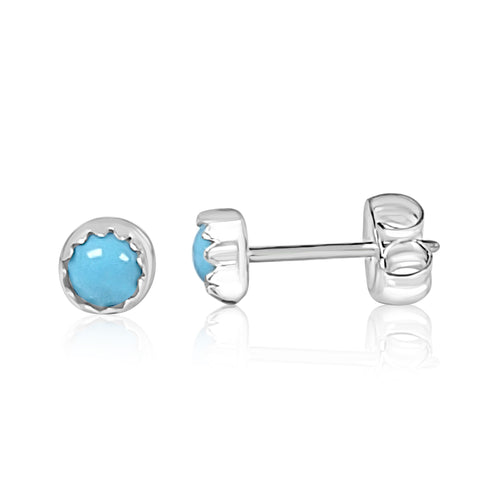 Tulip Turquoise Studs