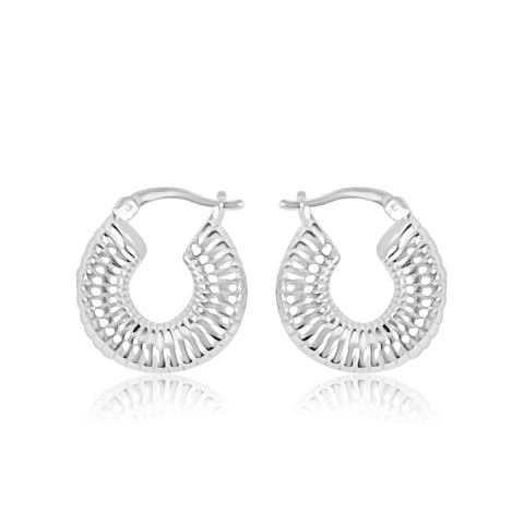 Puffed Textured Hoops