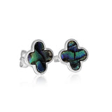 Abalone Clover Studs