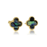 Abalone Clover Studs