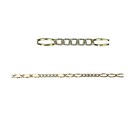 2 Tone Figaro Chain
