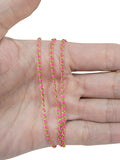 GF Hot Pink Enamel Drawn Cable Chain