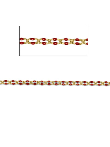 GF Red Enamel Drawn Cable Chain