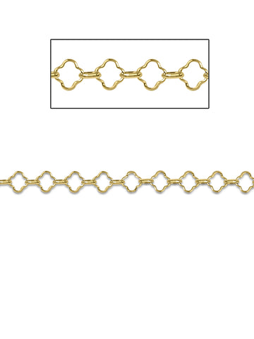 14k Gold Filled Clover Charm Chain