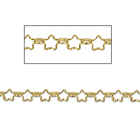 14k Gold Filled Star Charm Chain