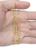 14kt GF Starburst Link Chain 3x5mm