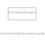 SS Dapped Bar Link Chain