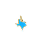 Gold Enamel TX Charm