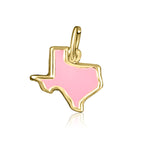 Gold Enamel TX Charm